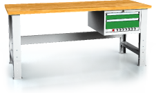 Workbenches alcera PROFI - board - foot - container 700 - 1055 x 2000 x 700